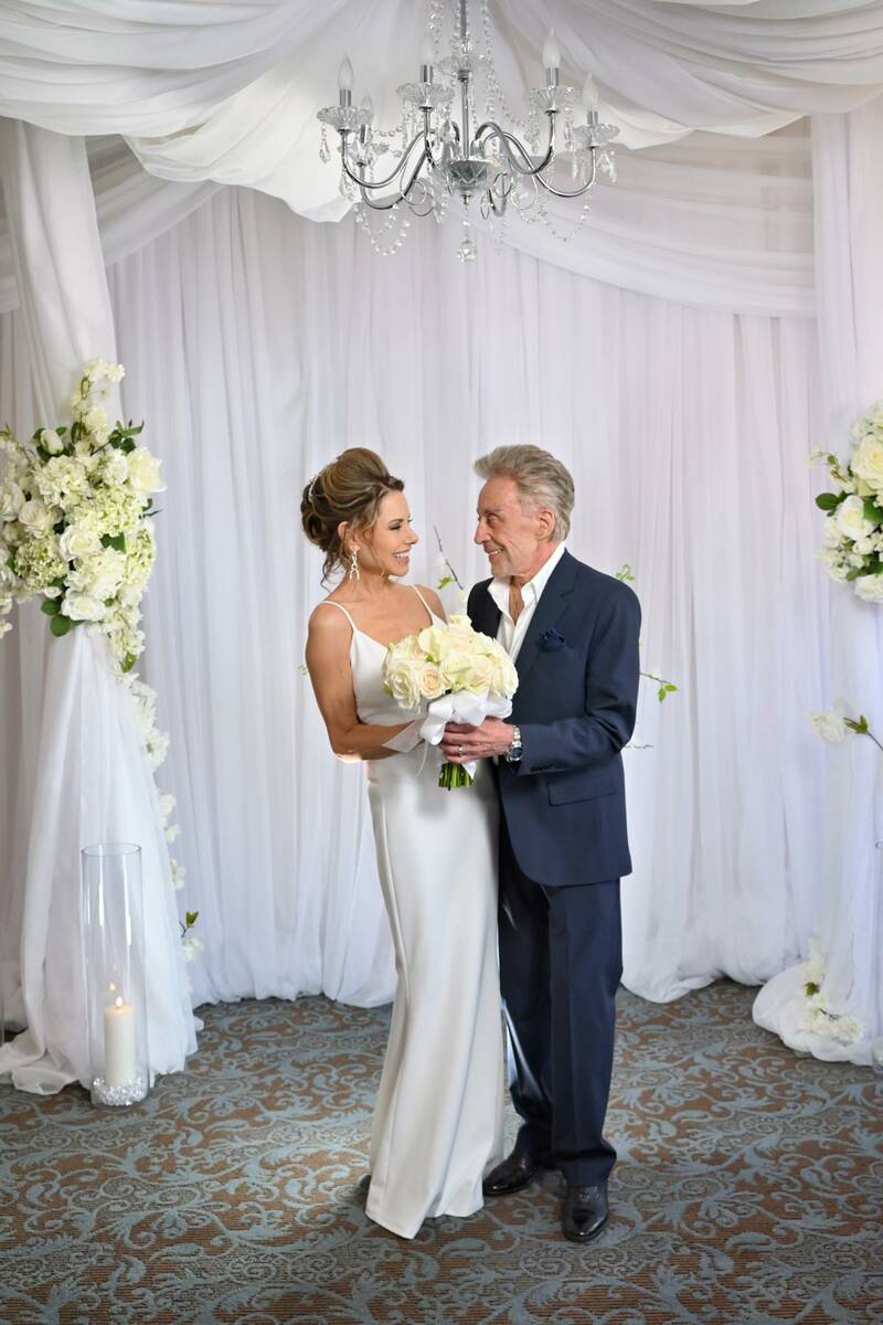 Rock 'n' roll legend Frankie Valli is shown with his new bride, Jackie Jacobs, at Westgate Las ...
