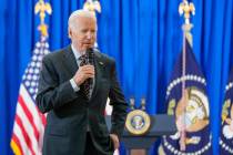 President Joe Biden speaks at the Major Joseph R. "Beau" Biden III National Guard/Reserve Cente ...