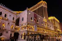 The Venetian on Wednesday, Feb. 2, 2022, in Las Vegas. (Benjamin Hager/Las Vegas Review-Journal)