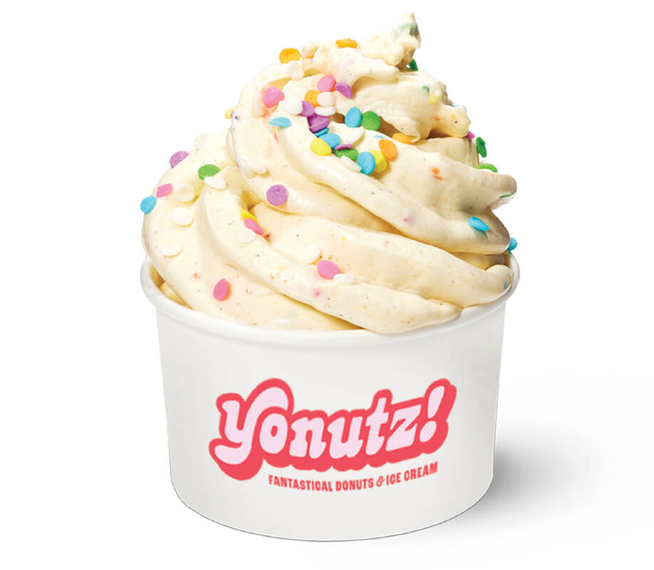 Birthday Cake Smashed Ice Cream from Yonutz Donutz and Ice Cream. (Yonutz)