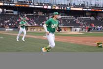 Oakland Athletics second baseman Zach Gelof takes the field before a baseball game against the ...