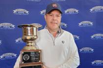 Todd Roberts hoists the championship trophy after winning the Nevada State Senior Amateur at Da ...