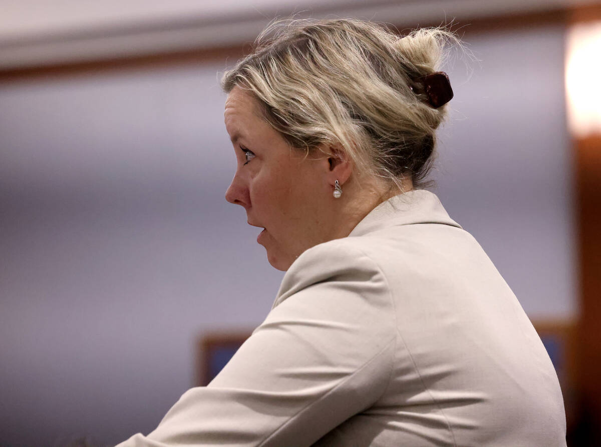 Clark County Chief Deputy District Attorney Colleen Baharav speaks in court at the Regional Jus ...