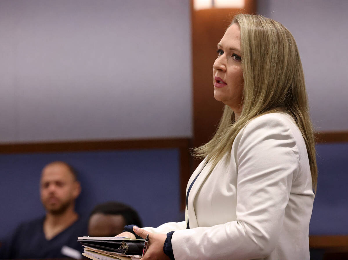 Attorney Mandy McKellar appears in court at the Regional Justice Center in Las Vegas on Monday, ...