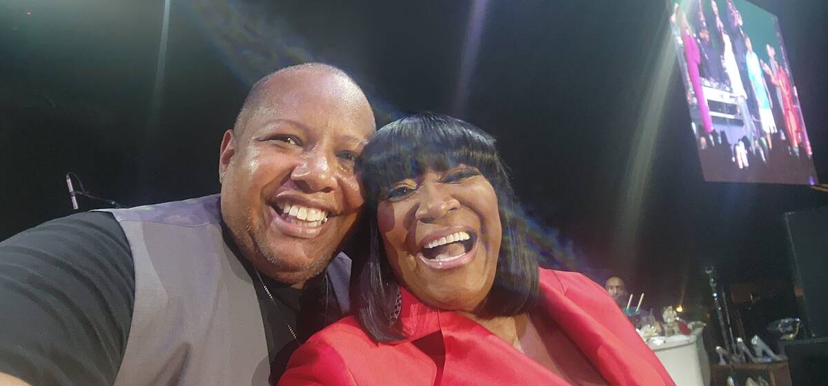 Jason Allen's selfie with Patti LaBelle, from Star of the Desert Arena in Primm, on Saturday, J ...