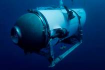 This undated image provided by OceanGate Expeditions in June 2021 shows the company's Titan sub ...