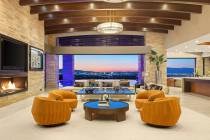 The Ascaya home that sold for $20.5 million in June features a great room with a Strip view. (I ...