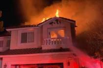 A fire erupted at a home at 11003 Royal Highland Street early Wednesday, July 5, 2023, before t ...