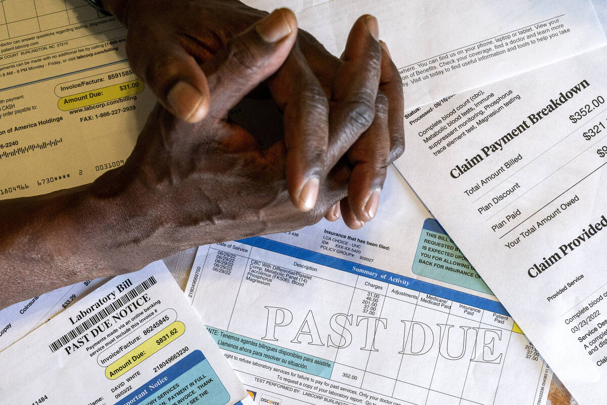 David White, who after kidney surgery got hit with a lot of extra charges, sits for a portrait ...