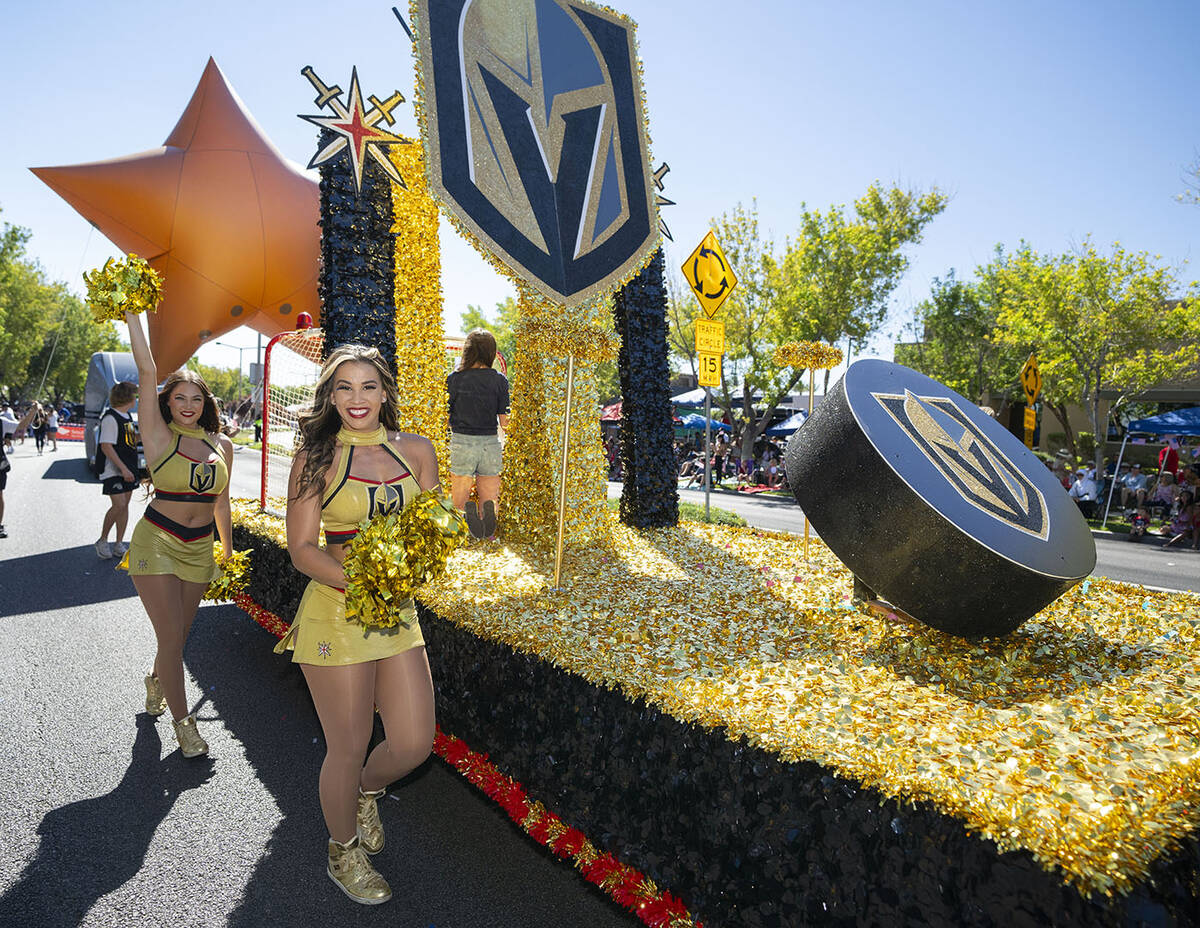 The Vegas Golden Knights had a float in the parade. (Summerlin)