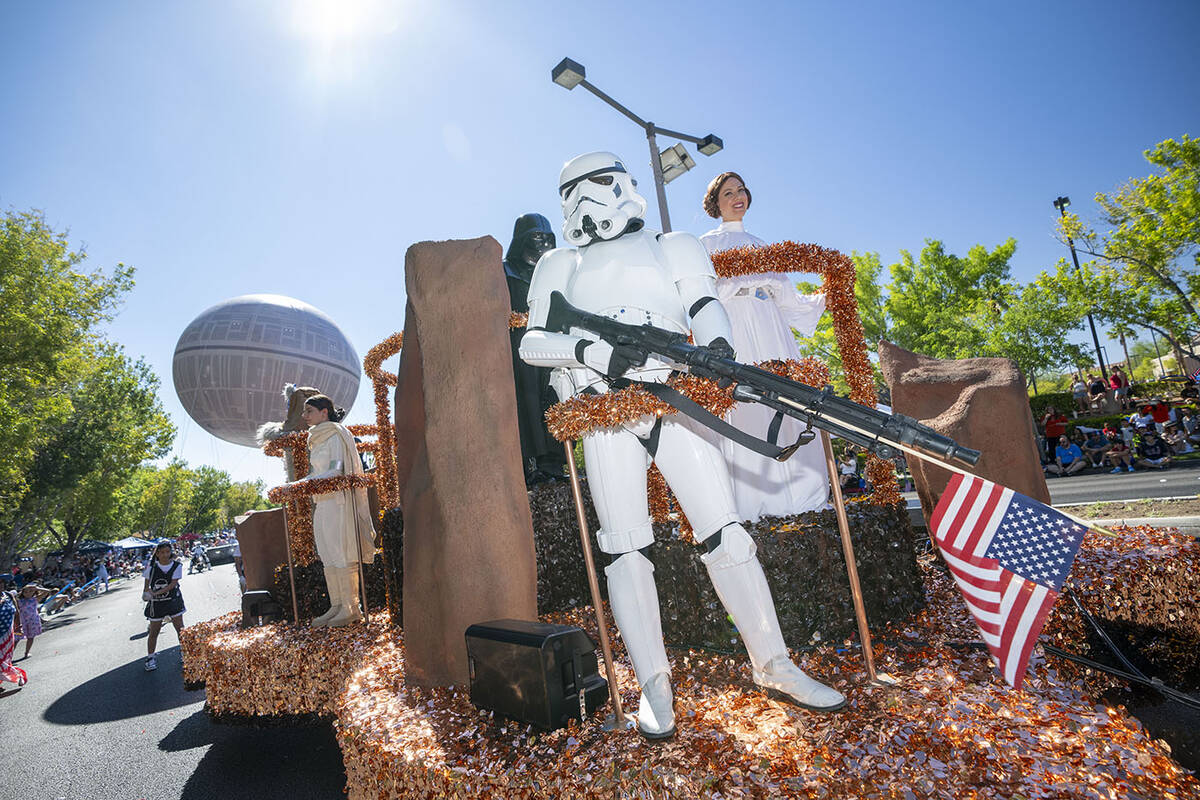 The Stars Wars Clubs of Southern Nevada presented its float named "Star Wars: The Fourth Awaken ...