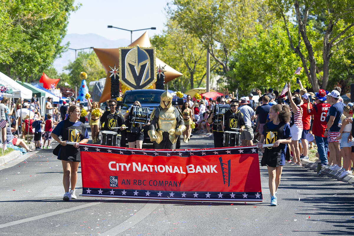 The Vegas Golden Knights float was sponsored by City National Bank. (Summerlin)