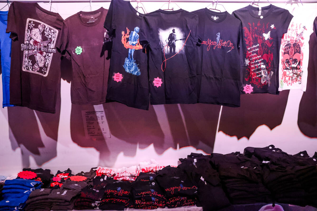 Michael Grimm merchandise for sale at the Michael Grimm Benefit of Love at the Silverton Casino ...