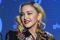 FILE - Madonna appears at the 30th annual GLAAD Media Awards in New York on May 4, 2019, in New ...