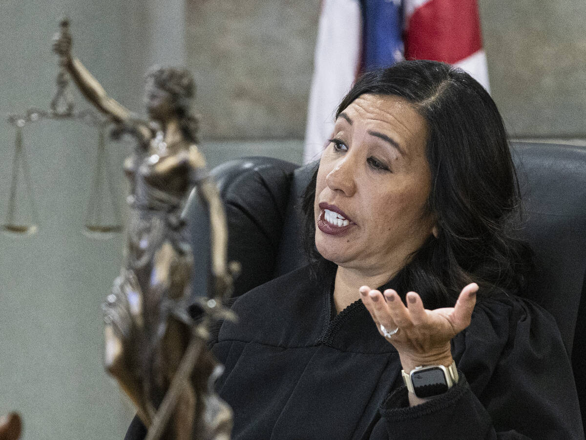 Judge Danielle “Pieper” Chio presides over a hearing at the Regional Justice Cent ...