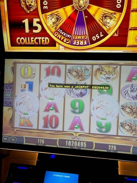 A Buffalo Gold slots player won $102,050 after hitting a jackpot Tuesday, July 11, 2023, at Cae ...