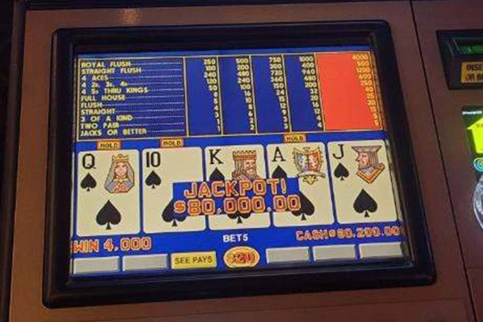 Jackpot hits di Caesars Palace di Las Vegas Strip