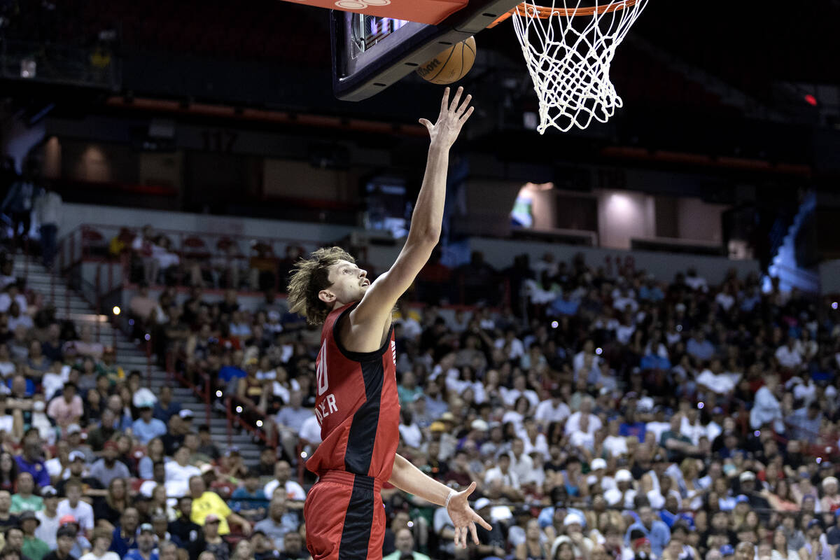 Houston Rockets forward Matthew Mayer shoots against the Oklahoma City Thunder during the first ...