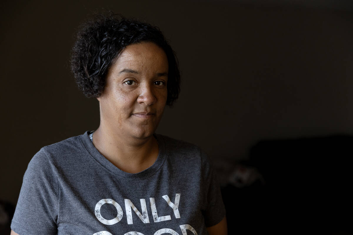 Nicole Williams, whose apartment was destroyed in a June 6 fire, in her new unit at the Tides o ...