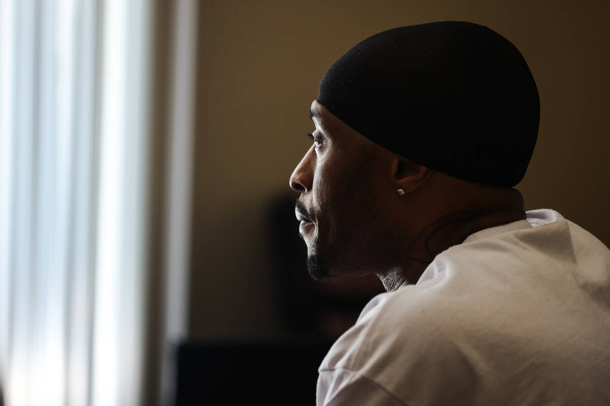 Jeremy Williams speaks to the Review-Journal about his experience at the Tides apartment fire t ...