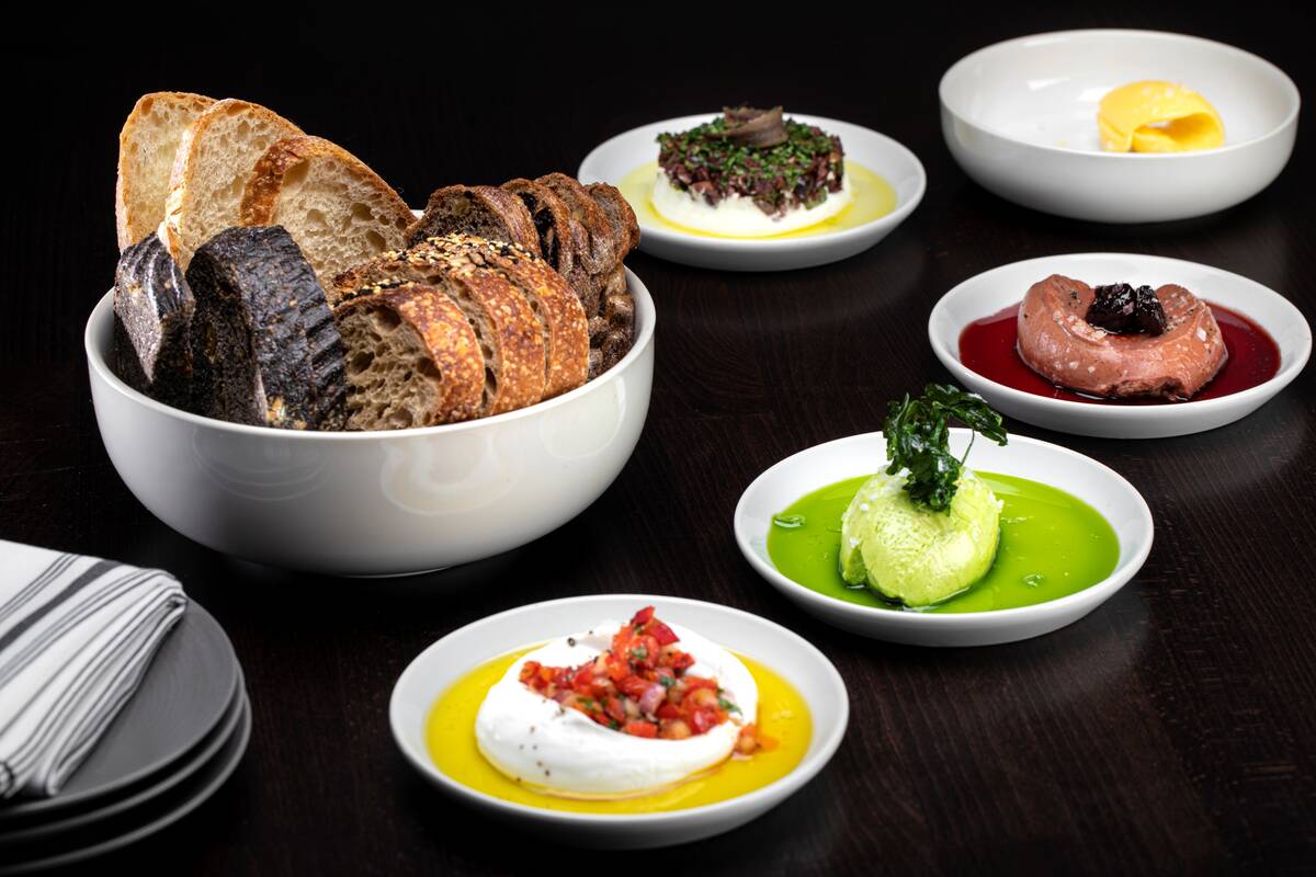 Spreads and breads from the dinner menu at 1228 Main, opened in June 2023 at 1228 Main St. in t ...