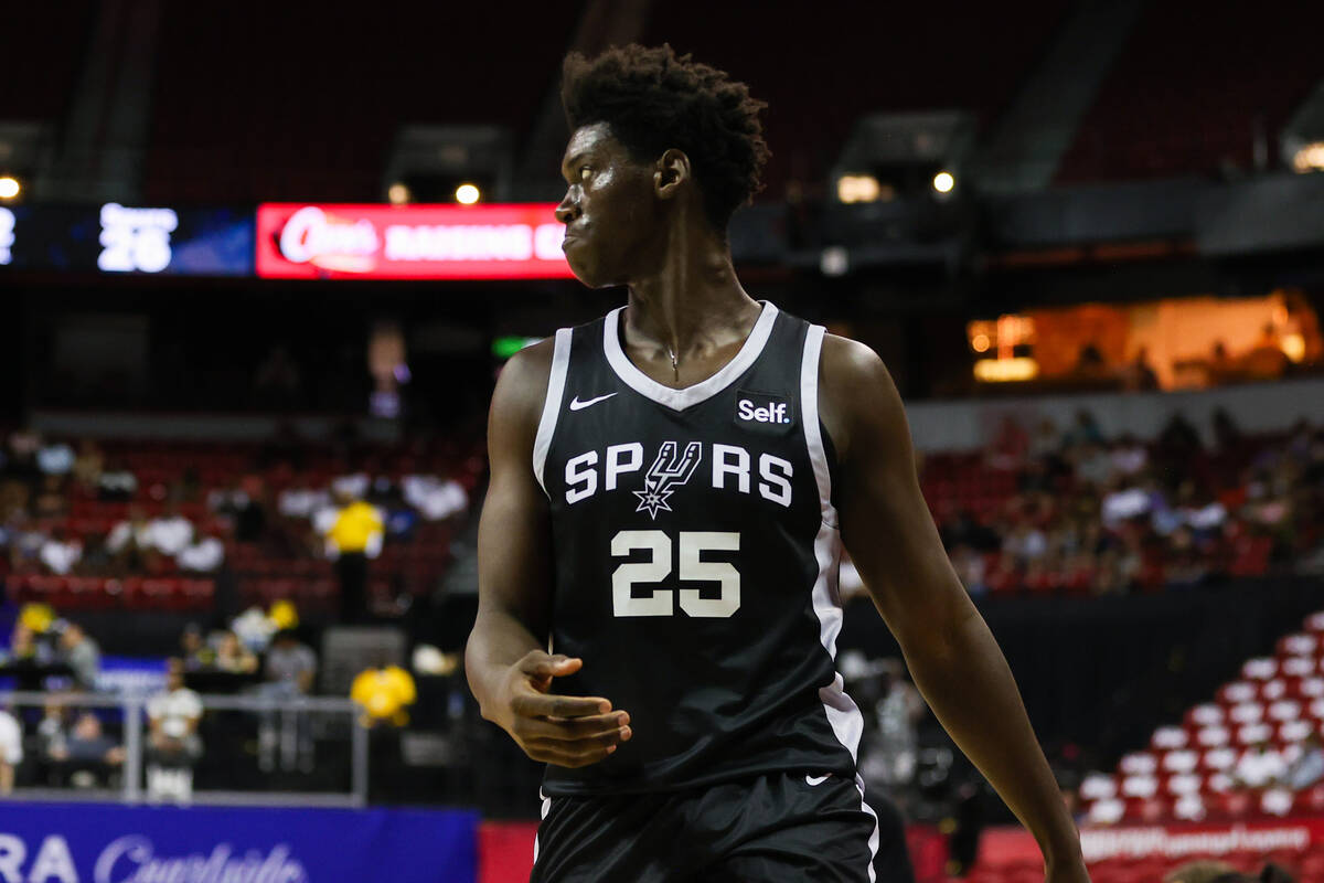 San Antonio Spurs guard/forward Sidy Cissoko (25) walks down the court during an NBA Summer Lea ...