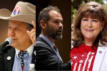 From left to right, Eddie Hamilton, Jesse Law and Jill Douglass. (Las Vegas Review-Journal)