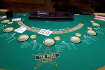 A blackjack table (K.M. Cannon/Las Vegas Review-Journal)