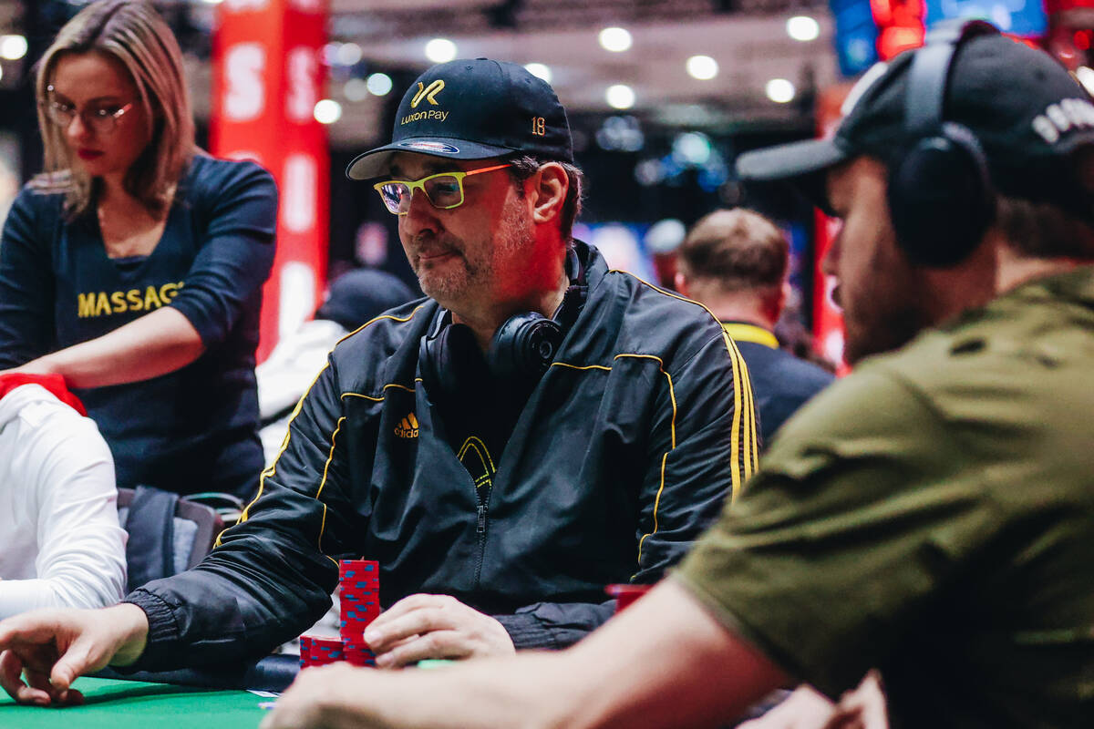 Phil Hellmuth participates in the $10,000 buy-in 6 Max No Limit Hold’em tournament on hi ...