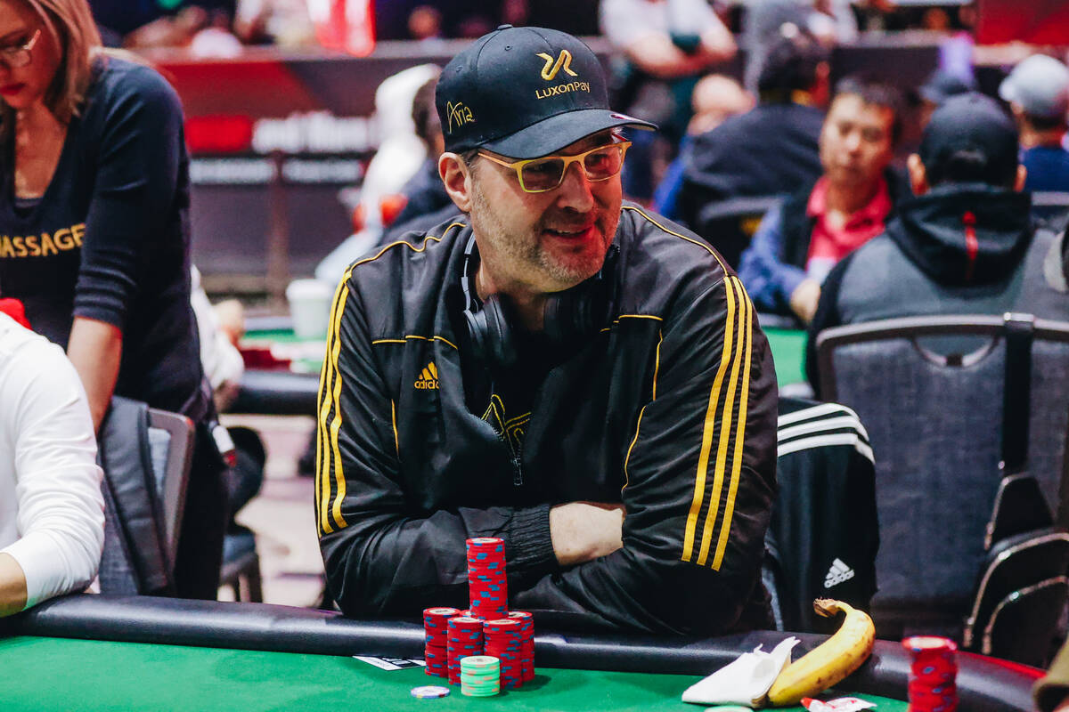 Phil Hellmuth participates in the $10,000 buy-in 6 Max No Limit Hold’em tournament on hi ...