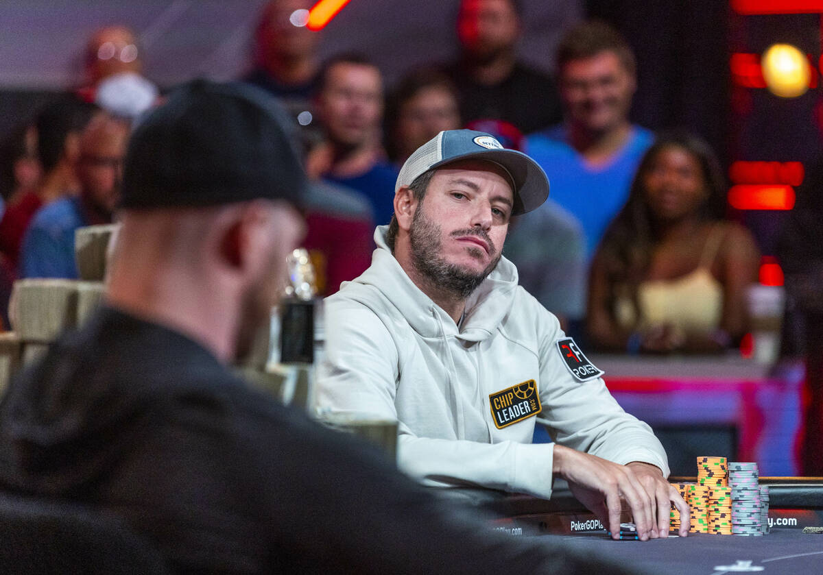 Daniel Weinman, right, looks to Steven Jones during play of the remaining pair on the final day ...