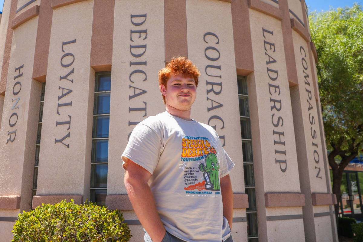 Jonathan Adler, one of 2 finalists and the first Nevadan ever to make nationals for speech and ...