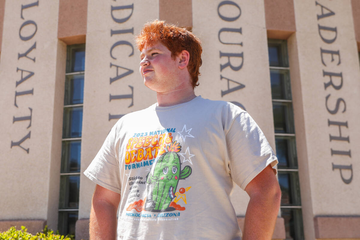 Jonathan Adler, one of 2 finalists and the first Nevadan ever to make nationals for speech and ...