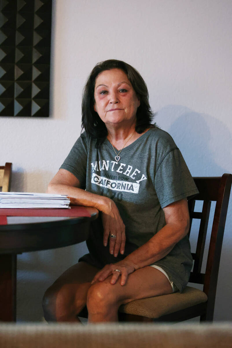 Royanne McNair, 69, sits for a photo inside her home Saturday, July 15, 2023, in North Las Vega ...