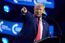 Former President Donald Trump speaks at the Turning Point Action conference, Saturday, July 15, ...