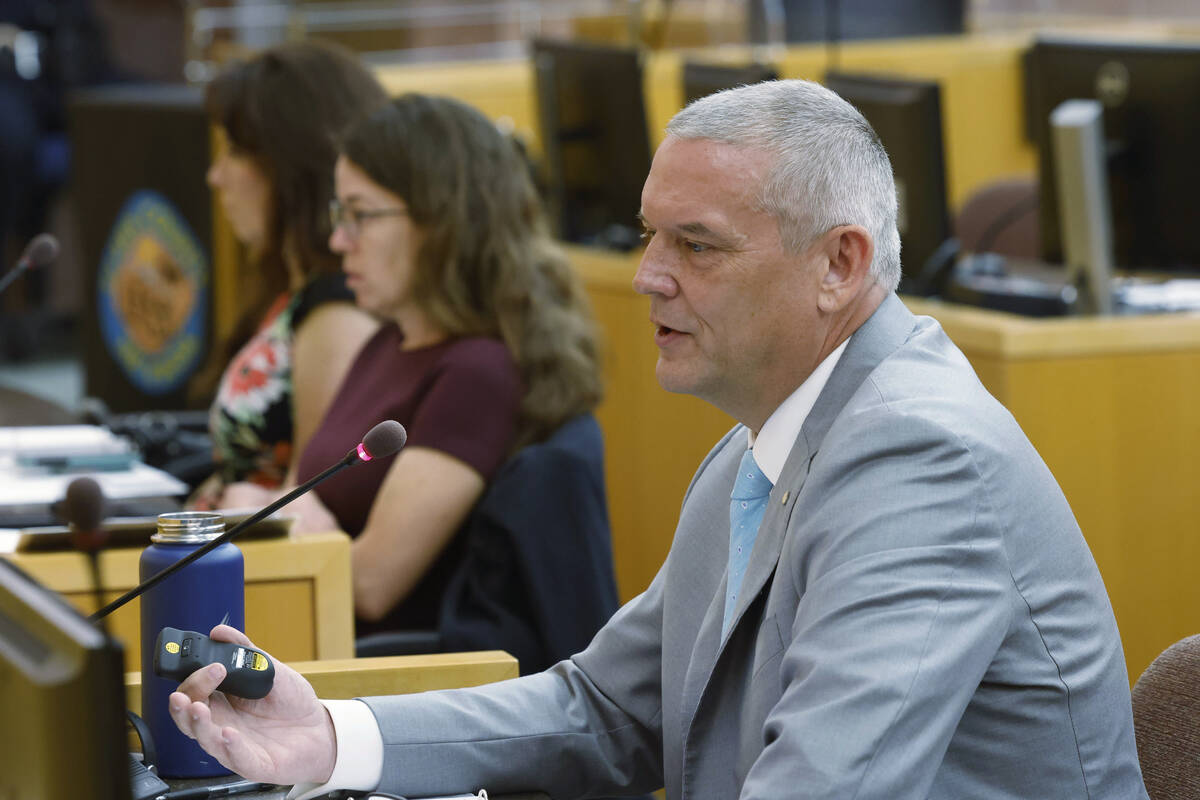 John Entsminger, general manager of the Las Vegas Valley Water District, speaks during a public ...