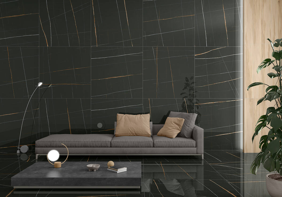 Gauged porcelain can be created with the look and feel of different textures. (Coverings/Navart ...