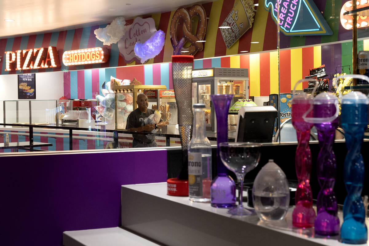 The food court and bar are new in the Adventuredome at Circus Circus on Wednesday, July 19, 202 ...