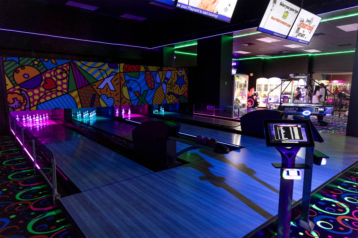 A mini bowling alley is part of the new “Garage” space in the Adventuredome at Ci ...