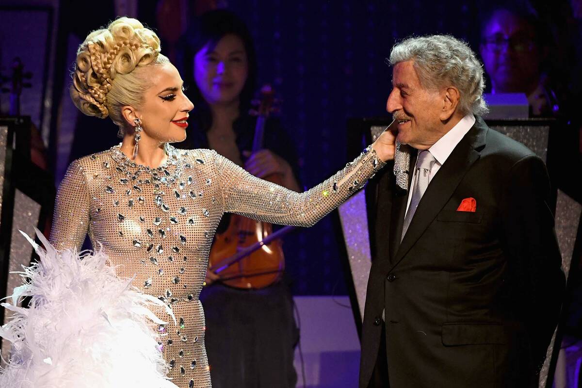 Lady Gaga performs with Tony Bennett during her "Jazz & Piano" residency at Park Theater at Par ...