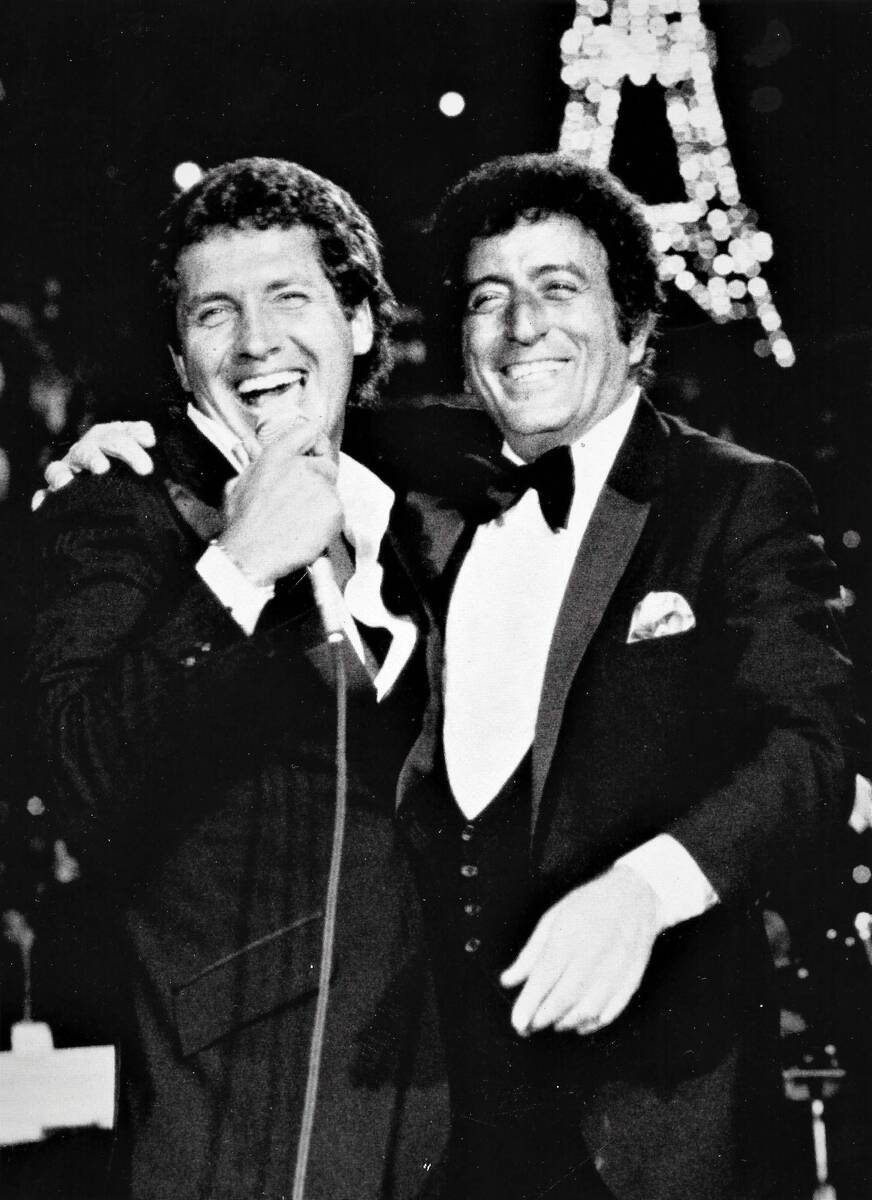 Bob Anderson and Tony Bennett are shown at the Playboy Mansion in Los Angeles in the mid-1970s. ...