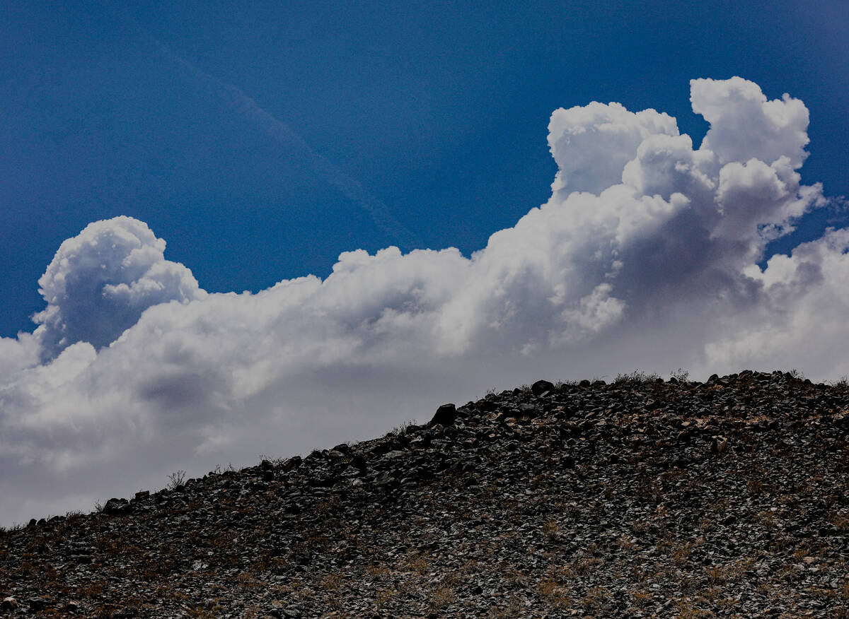 Clouds above Henderson on Sunday, July 23, 2023. (Rachel Aston/Las Vegas Review-Journal) @rooki ...
