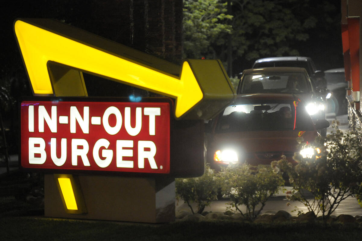 A throwback style In-N-Out Burger located across from Allegiant Stadium is expected to open in ...