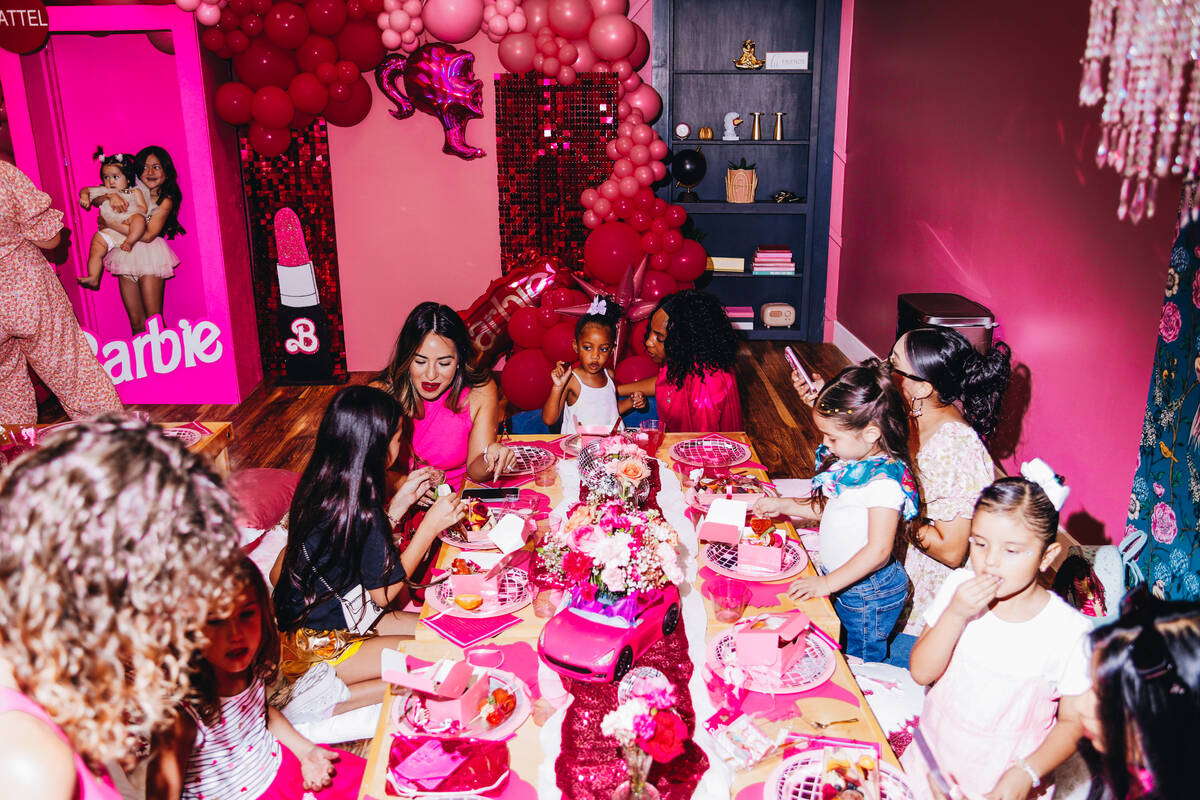 A Barbie themed party for children and their mothers is seen on Saturday, July 22, 2023, at Lil ...