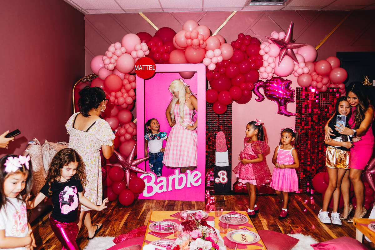 A Barbie themed party for children and their mothers, which featured an appearance from Barbie ...
