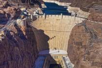 Lake Mead and the Hoover Dam in Boulder City. (Benjamin Hager/Las Vegas Review-Journal)