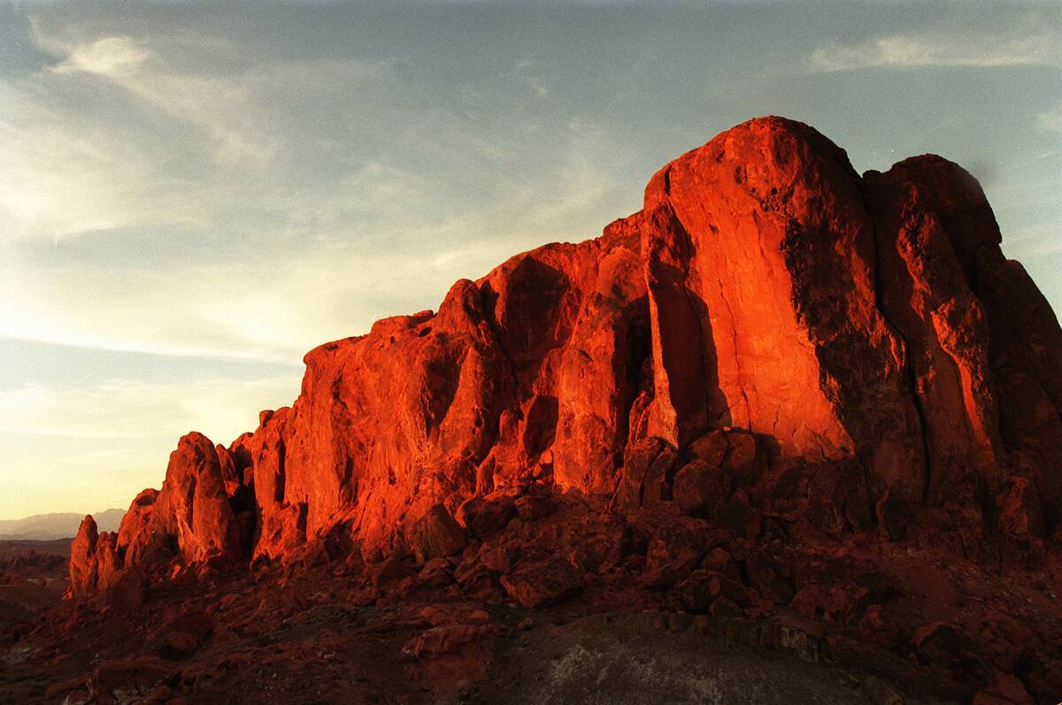 A rock formation at the Valley of Fire State Park. (Las Vegas Review-Journal)