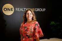 Realtor Merri Perry poses for a photo in her office, Monday, July 17, 2023, in Las Vegas. (Chit ...
