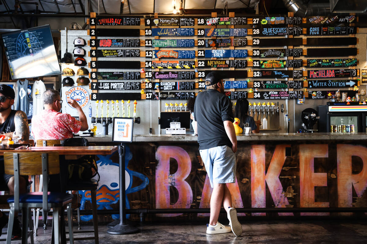 Able Baker Brewing in the Arts District in Las Vegas, Tuesday, July 25, 2023. (Rachel Aston/Las ...