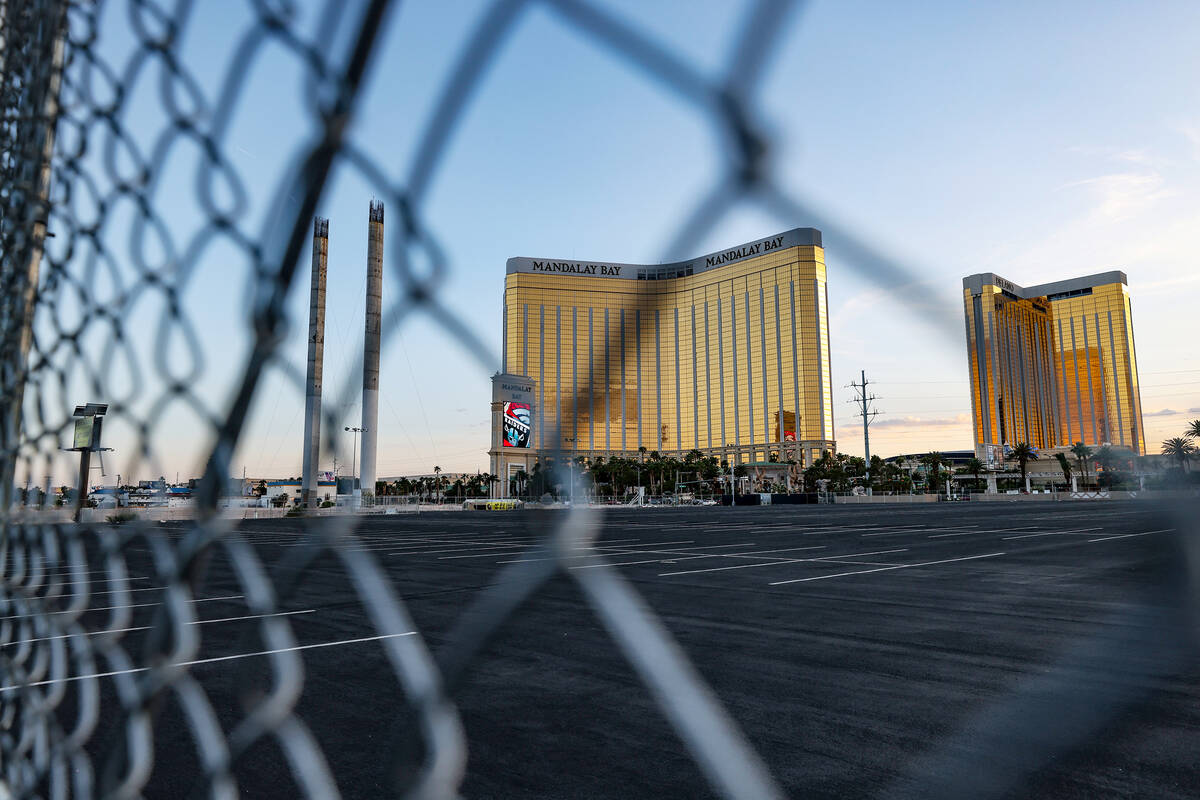 The former Route 91 Harvest festival grounds at 3901 South Las Vegas Boulevard, one of the thre ...